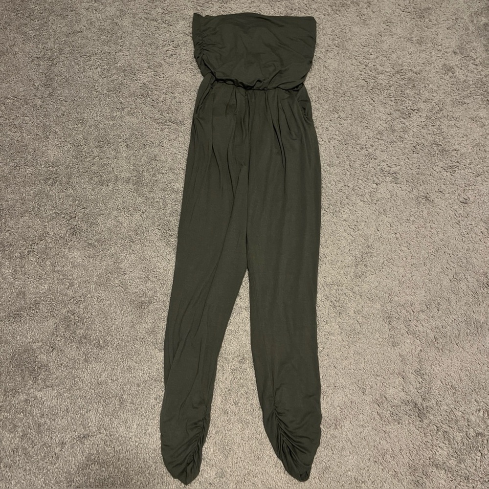 Altar’d State Army Green One Piece Sleeveless Jumpsuit Size S